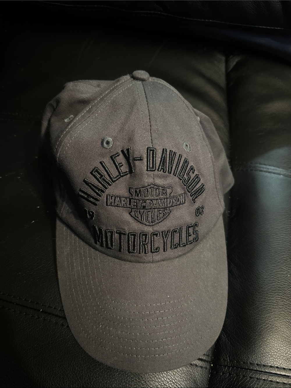 Harley-Davidson Black Embroidered Logo Baseball Cap